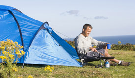 Zelten mit Meerblick